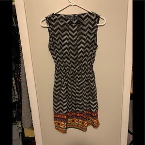 Black patterned dress